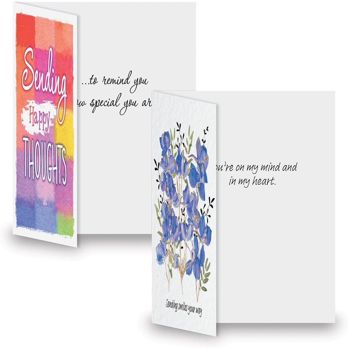 Current Bright Days Thinking of You Friendship Greeting Card Set - Value Pack of 20 Cards With White Envelopes for Friends & Family, 10 Designs, Large 5" x 7" Assortment