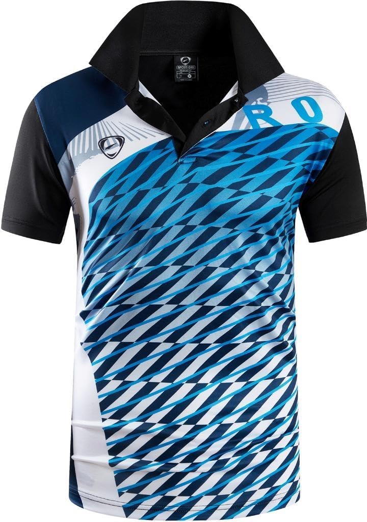jeansian Men's Sport Outdoor Quick Dry Fit Short Sleeves Polo Tee Shirt Tshirt T-Shirt Tops Golf Tennis Bowling LSL195