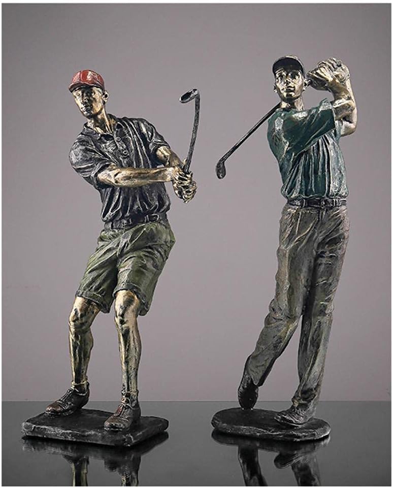 Golfer Statues, Luxury Character Figurine, Creative Modern Sport Statue Art Figurines, Nordic Crafts for Office Desk Living Room Home Decoration