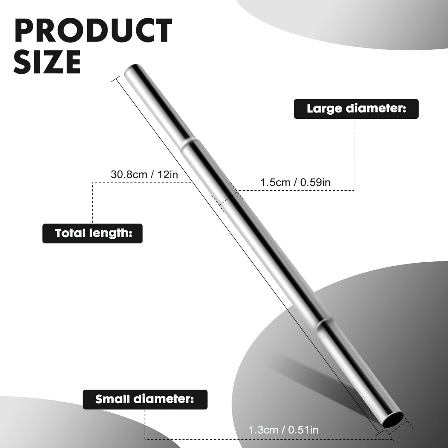 Golf Club Shaft Extensions, 3 Piece Set, for 0.600" OD Stainless Steel Shaft