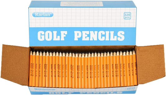 Rarlan Golf Pencils, 2 HB, Pre-Sharpened, 320 Count Bulk Pack