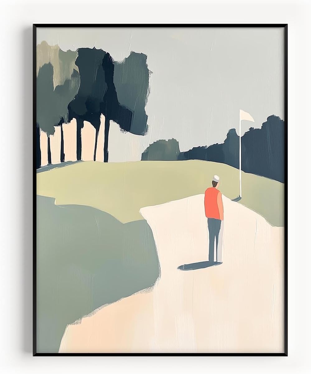 Golf Impressionist Art Print Posters - Premium Giclee Fine Art Prints - Sporty and Sophisticated Home Decor Posters, Golfer Art Prints for Home and Office Decor - Vintage Aesthetic, Ready to Frame
