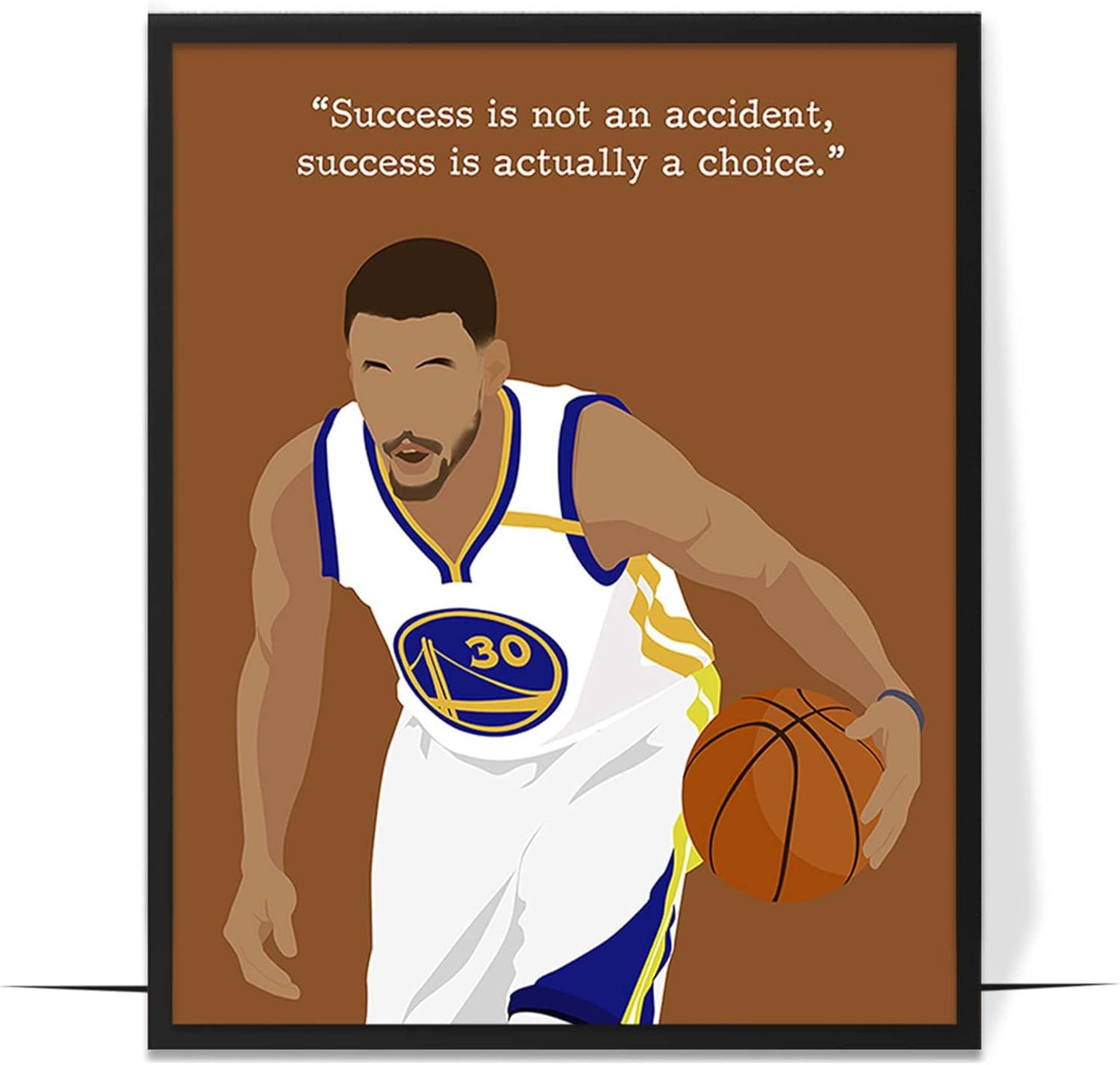 LOLUIS Motivational Basketball Superstar Hand-Drawn Artwork Sport Quote Wall Art Decorations (Unframed 8"x10", Basketball Player 7)