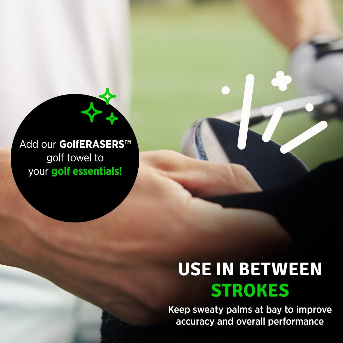 Premium Microfiber Golf Towel with Clip for Golf Bag, 2 Pack, Waffle-Knit Pattern, Helps Keep Golfers’ Hands Dry While Playing, Pairs Perfectly Sponges, 24"x16"