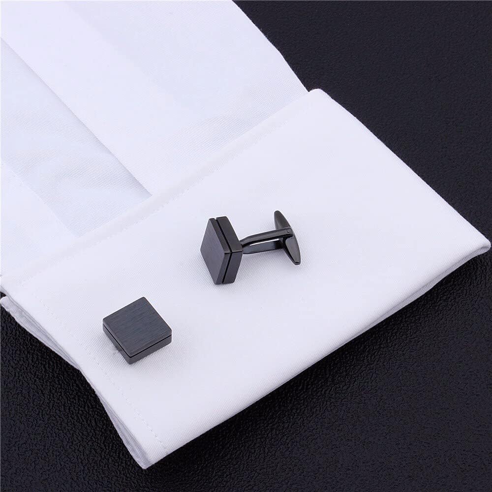 S&W Wedding Cufflinks for Men Cuffs with Gift Box Business for Tuxedo Shirts