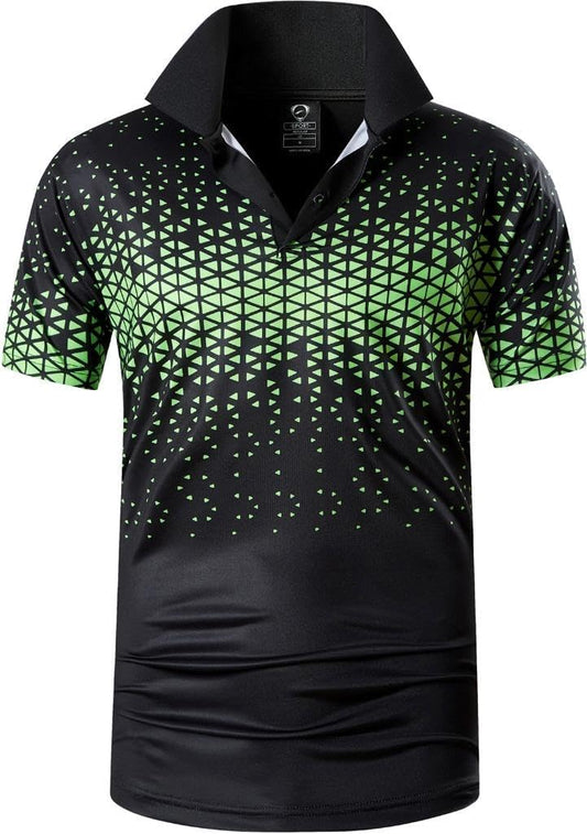 jeansian Men's Sport Outdoor Quick Dry Fit Short Sleeves Polo Tee Shirt Tshirt T-Shirt Tops Golf Tennis Bowling LSL195