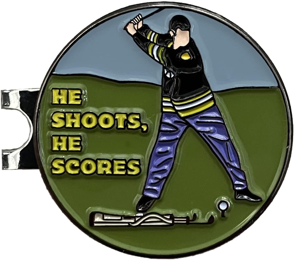 Balanced Co. Funny Golf Hat Clip with Enamel Magnetic Ball Marker