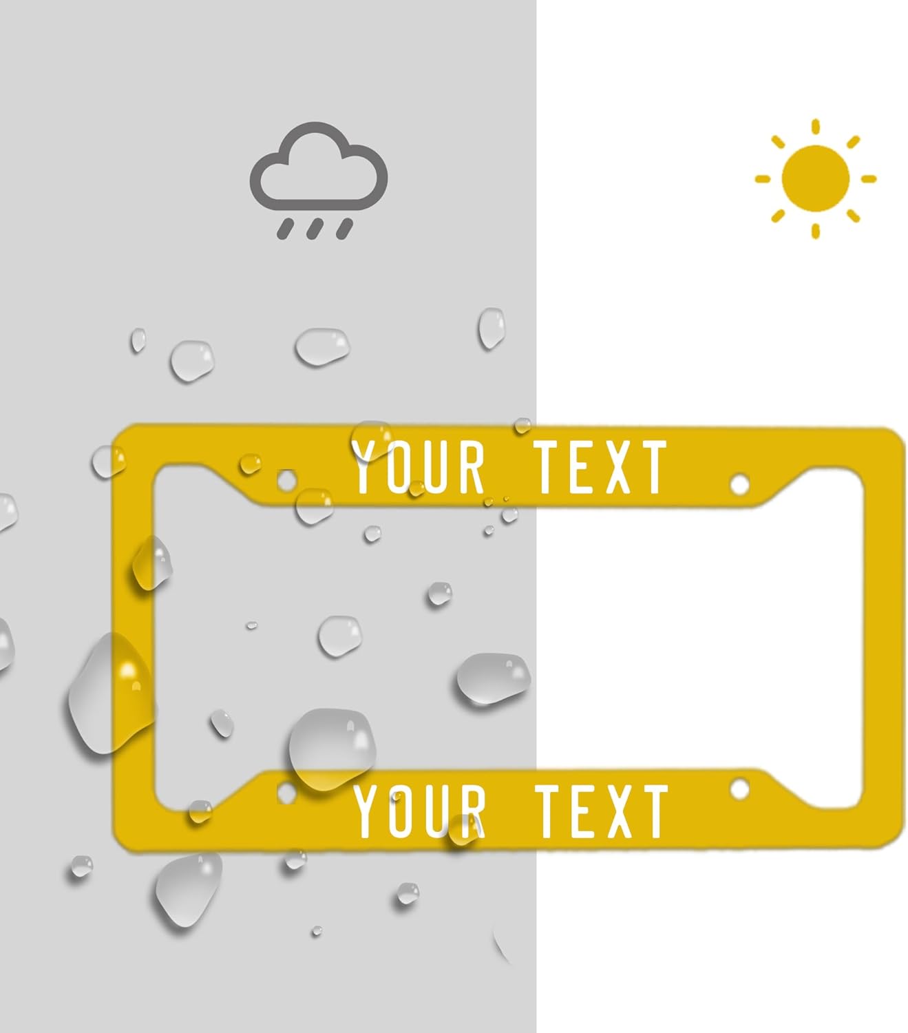 Personalized License Plate Frame,Custom License Plate Frame,12x6 Inch Front License Plate Frame,Add Text Photo