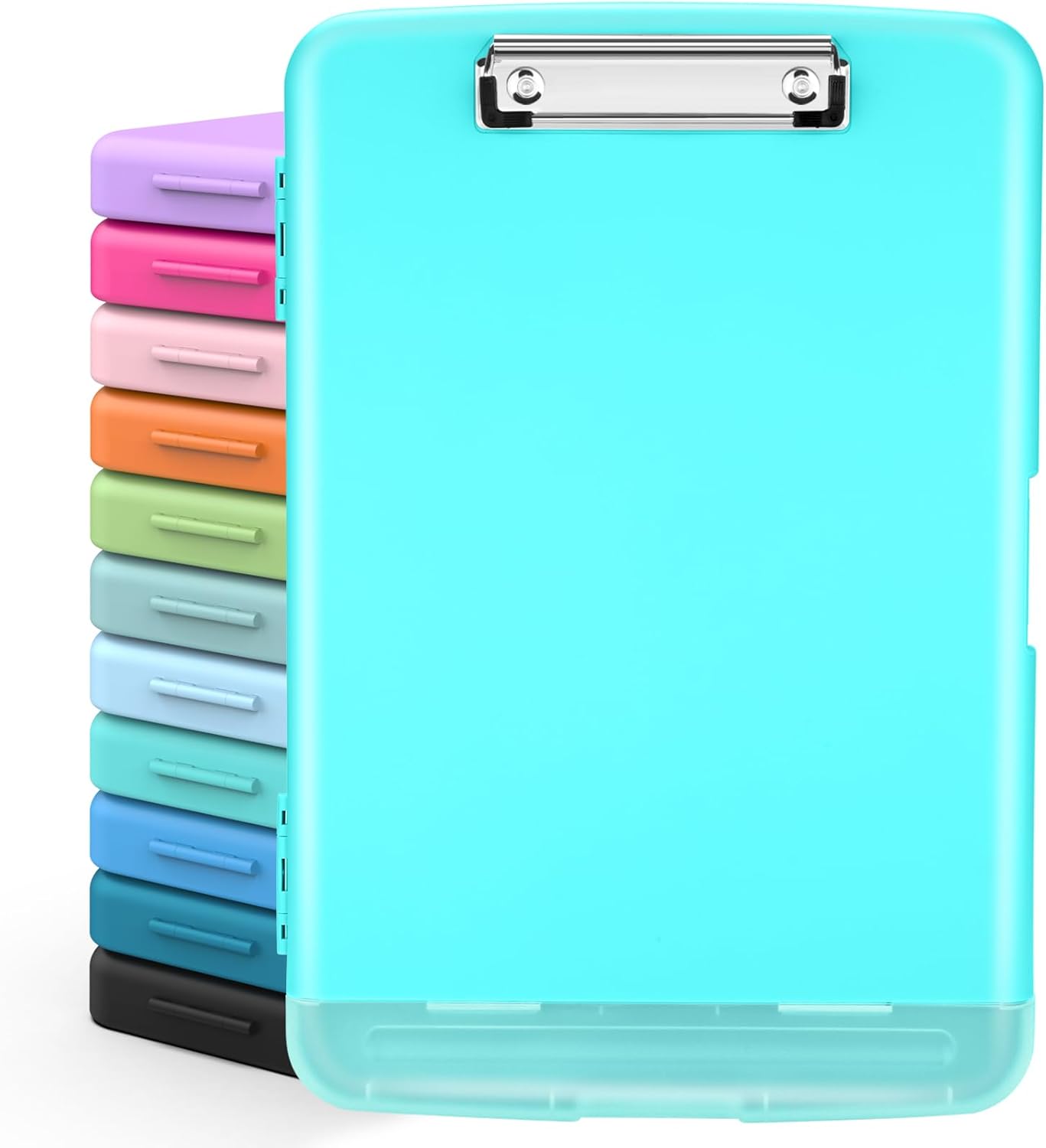 Sooez Clipboards with Storage, High Capacity Clip Boards 8.5x11 with Storage, Heavy Duty Nursing Clipboard Folder, Plastic Clipboard with Pen Holder for Women Teachers Work, School & Office Supplies