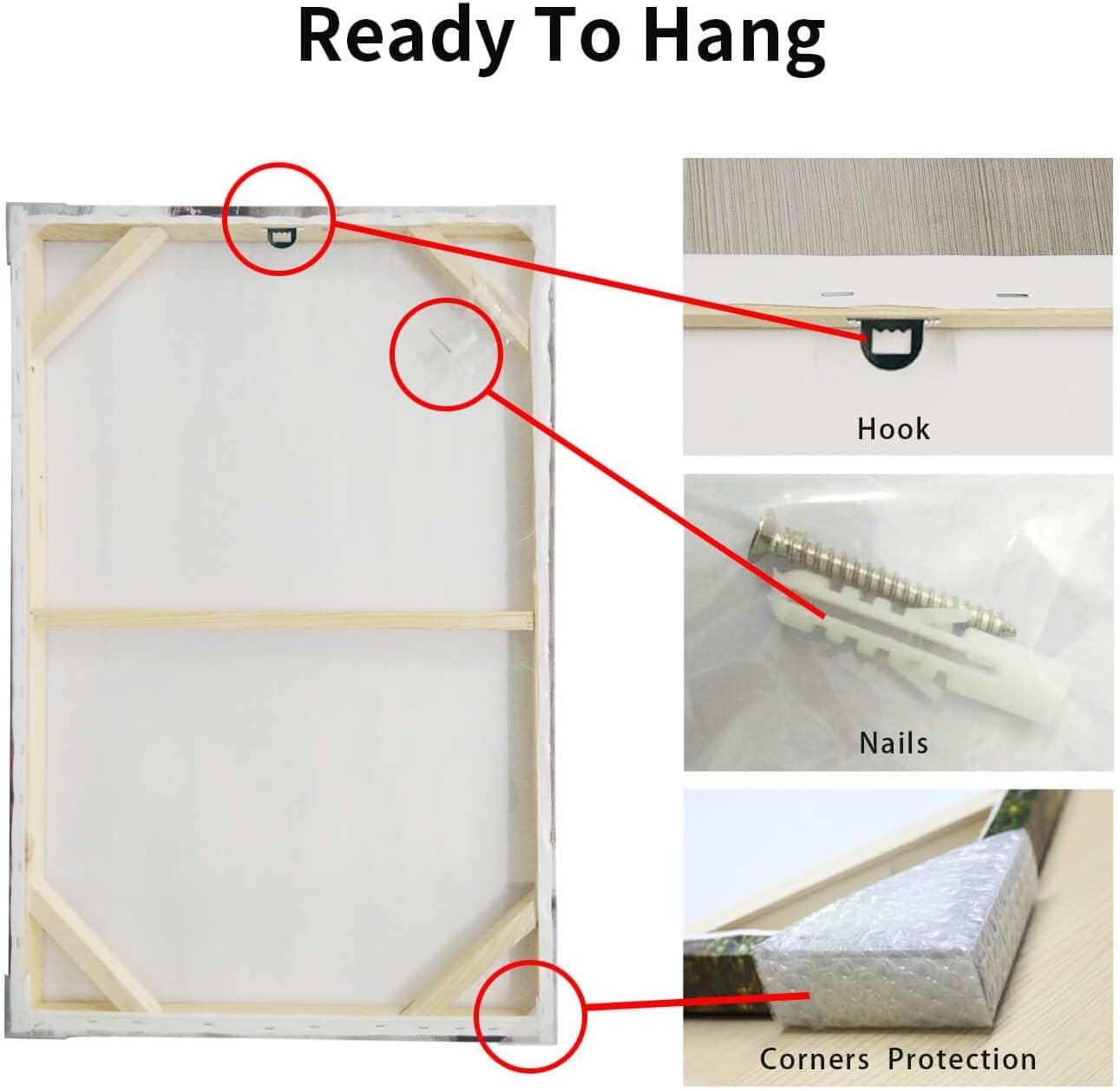 Hardy Gallery Coastal Wall Decor Beach Picture: Seaside Wooden Path Wall Art Bridge Boardwalk Stair Graphic Art on Wrapped Canvas Artwork for Living Room 45"x30"