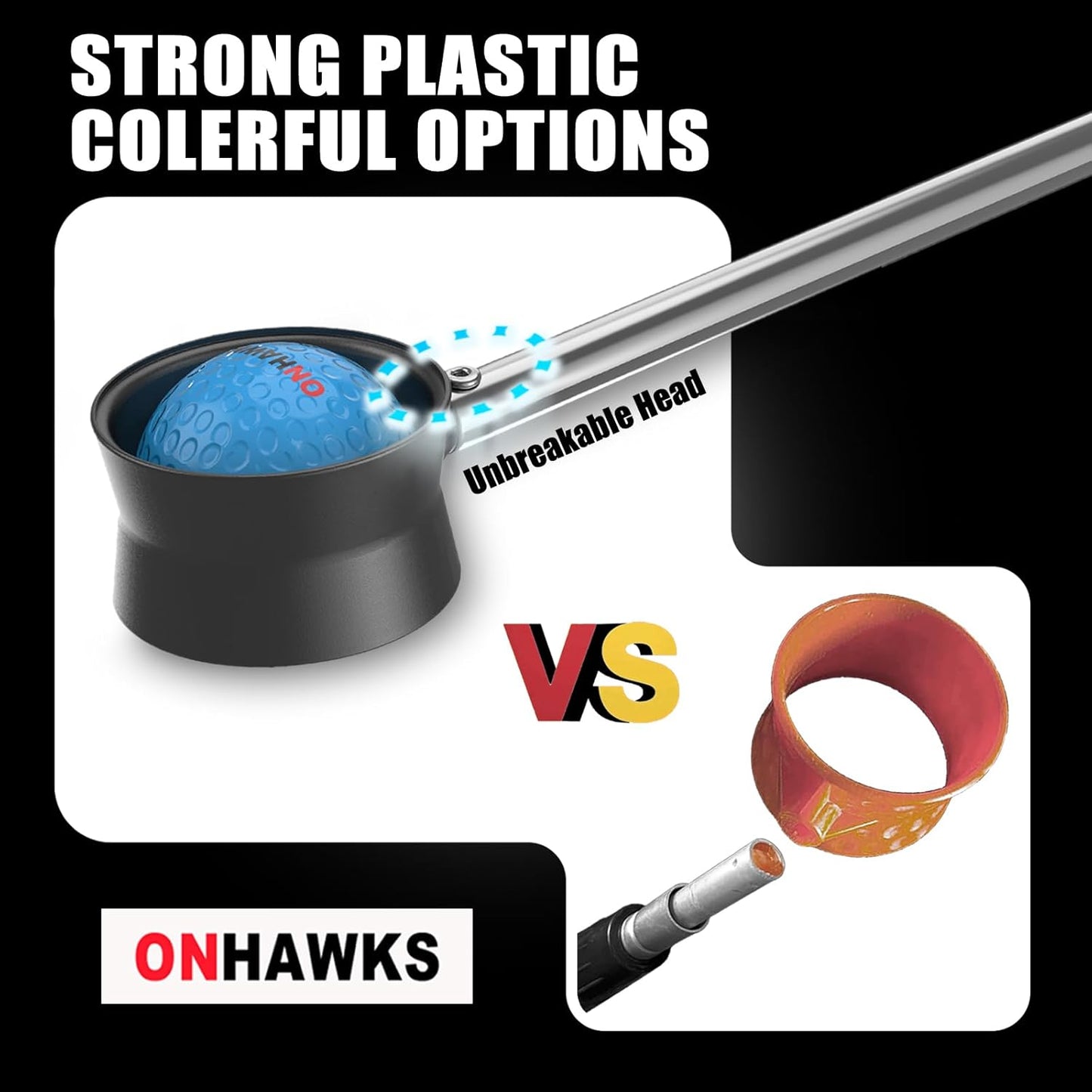 Golf Ball Retriever for Water,Telescopic 12Ft/9Ft Stainless Steel Shaft Two-Sided Easy Pick Up Balls,Unbreakable Head Retriever Tool Golf Accessories Golf Gift for Men