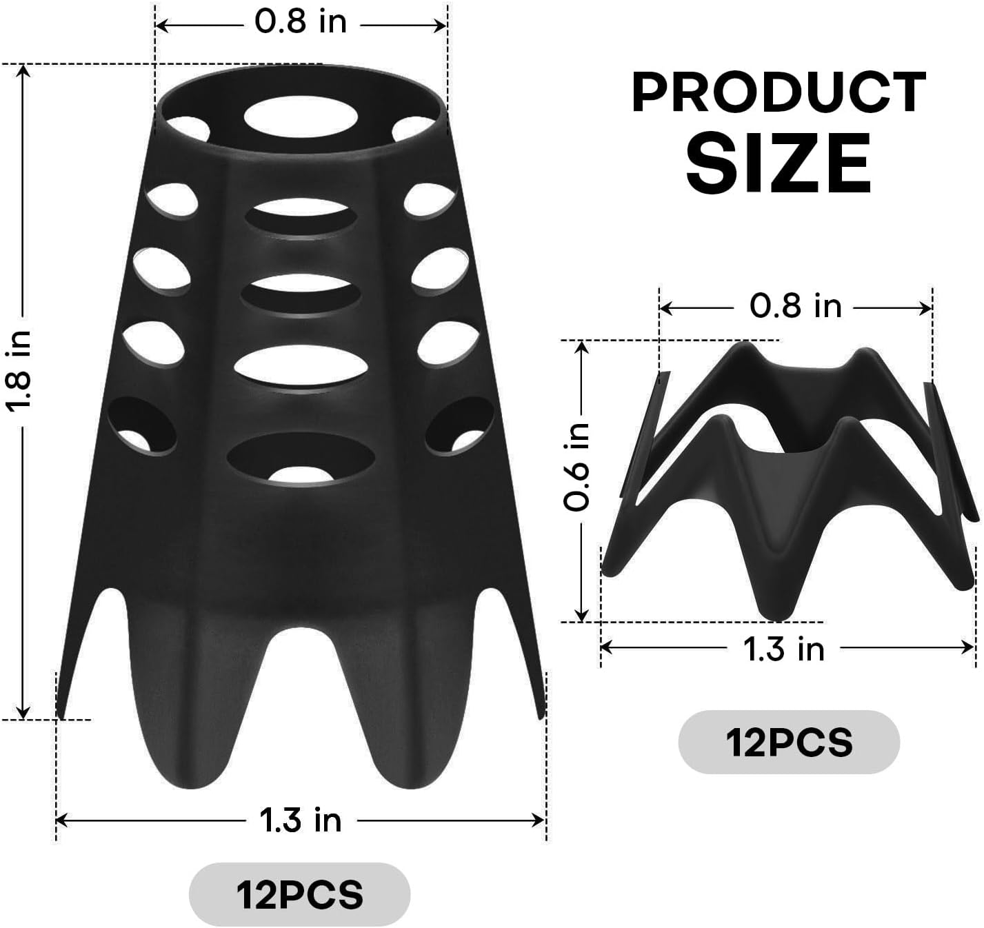 Golf Simulator tees, 24Pcs Plastic Golf Mat Tees for Home, Outdoor or Indoor Golf Tees for Training, Practice Golf tees for Winter Turf and Driving Range, Pack of 12 Tall & 12 Small