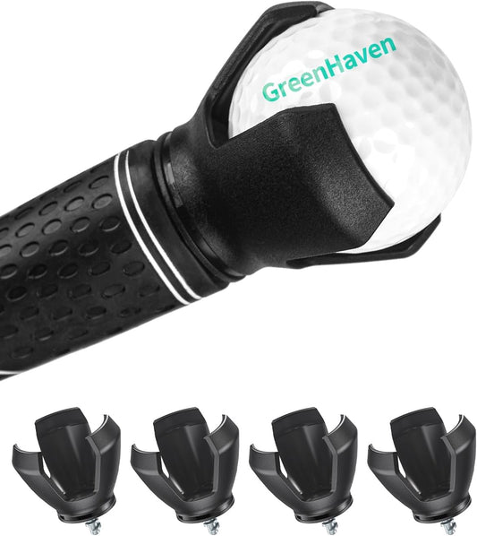 GreenHaven Golf Ball Retriever Grabber for Putters Golf Pick-up Portable Grip Sucker Tool Back Saver for Golfers，3-4 Pack