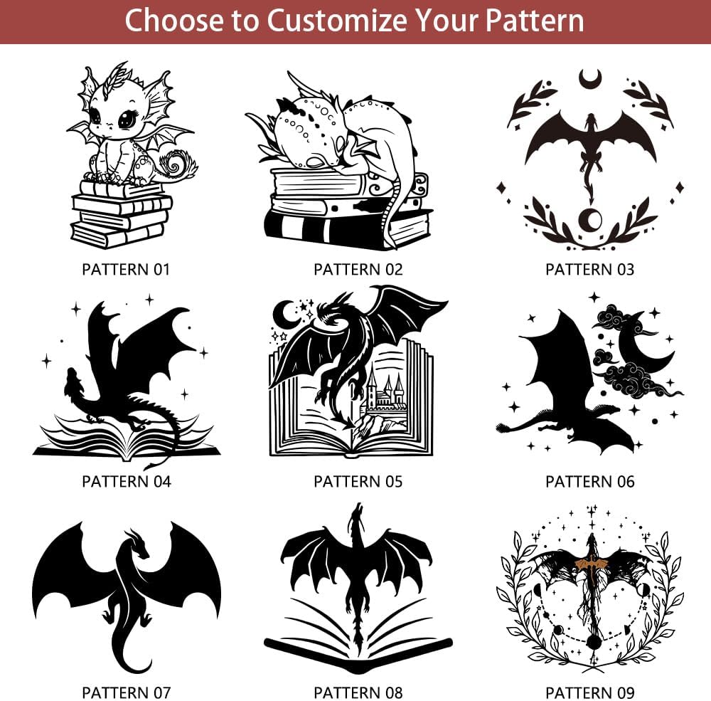 CALLIE Personalized Dragon & Floral Moon Castle Magnetic Bookmark Clip – Custom Name Reading Gifts for Book Lovers, Birthday Teacher's Day Christmas for Bookworm Gifts