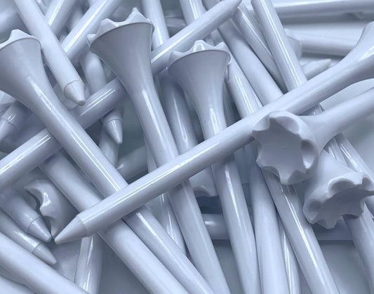 TRUESTRIKE Premium USA Golf Tees – 3¼" or 2¾" Durable Plastic Performance Tees (100 Pack) – Made in USA – Bulk Value Pack