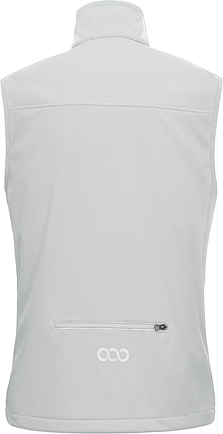 33,000ft Men's Windproof Lightweight Golf Vest Outerwear with Pockets, Softshell Sleeveless Jacket for Running Hiking Sports