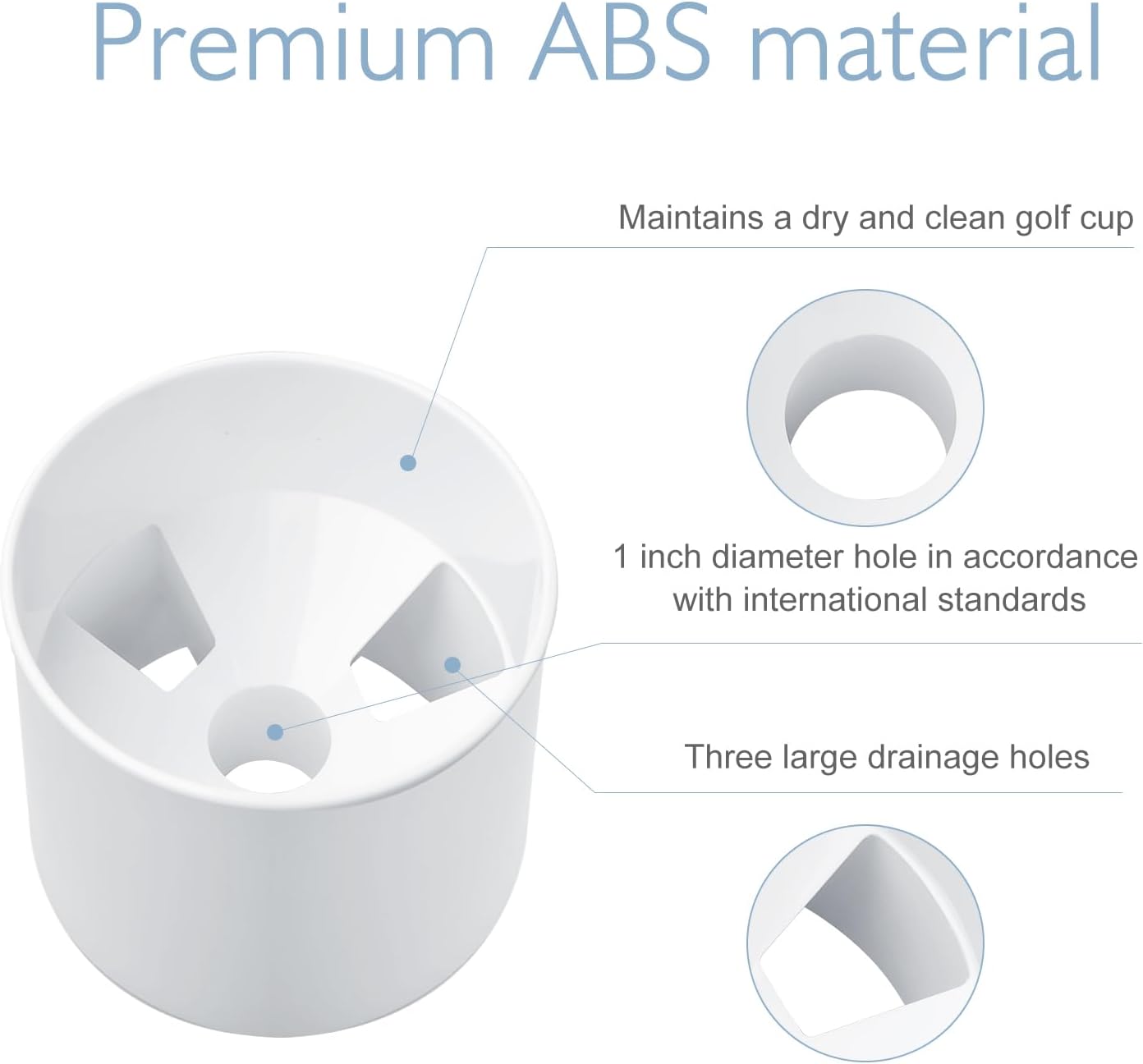 12 Pcs Golf Hole Cup ABS Plastic Golf Putting Green Practice Cup for Outdoor Backyard