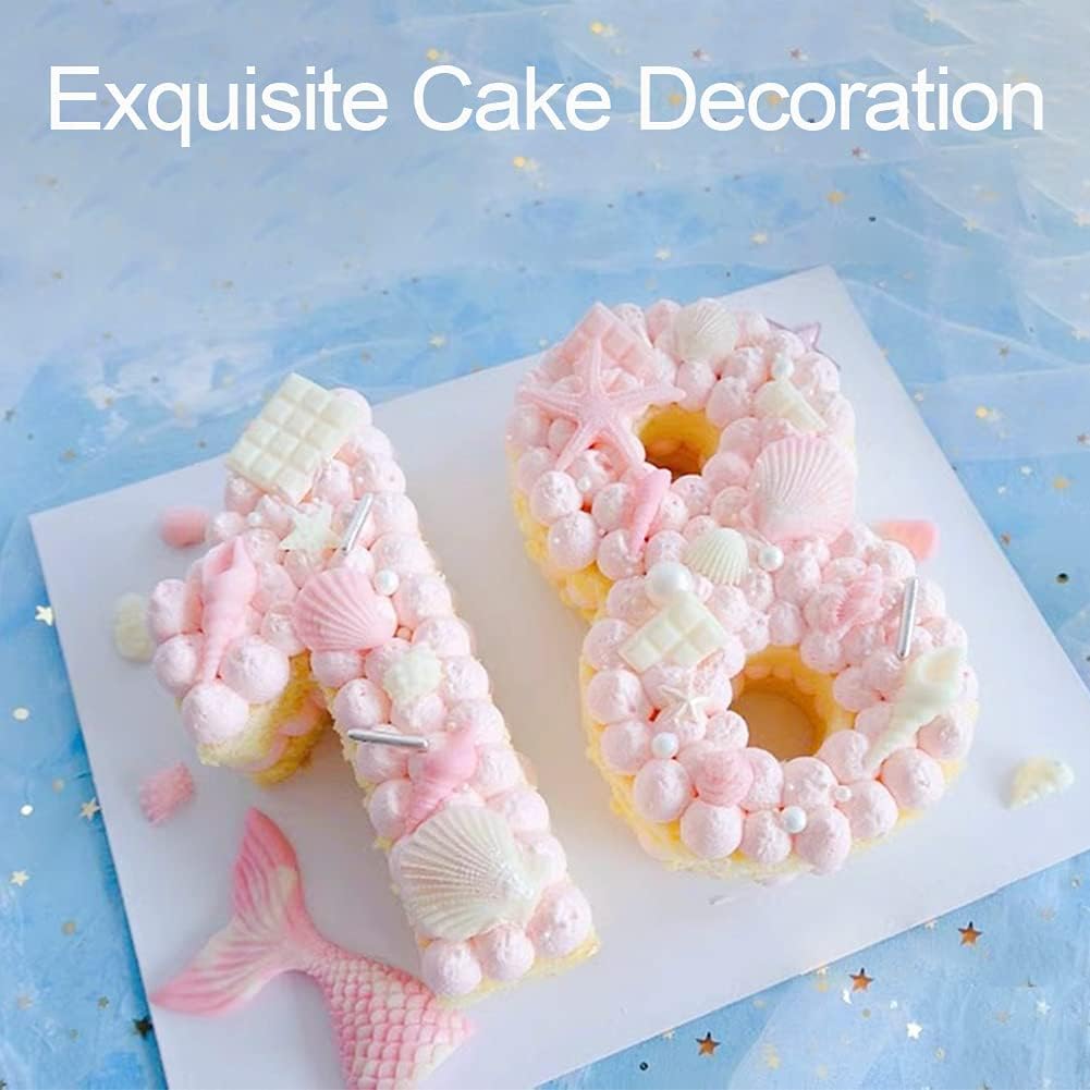 4PCS Marine Theme Fondant Silicone Mold Seaweed Sea Fish Crab Coral Conch Sea Shells Shape DIY Handmade Baking Tools