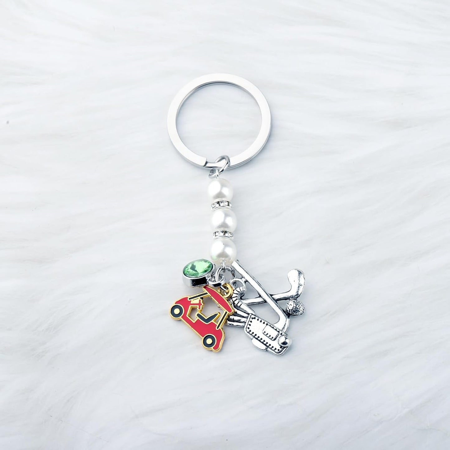 BEKECH Golf Charms Keychain Purse Charms Key Ring Golfers Players Coaches Athletes Sports Golfing Jewelry Golf Lover Gifts