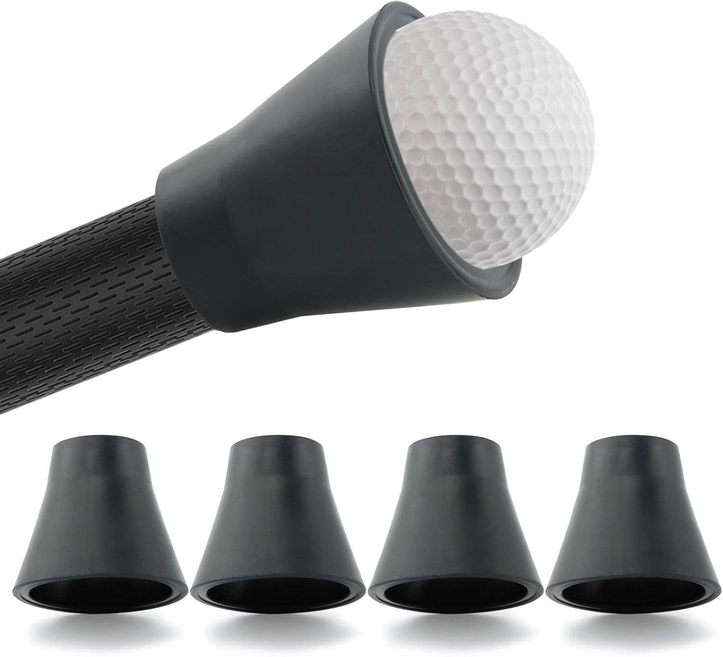 5pcs Golf Putter Ball Retriever, Quick-Install Golf Ball Grabber Portable Suction Cup for Putter Grip and and Swing Handle, GOL-f Bal-l Pick Up Tool