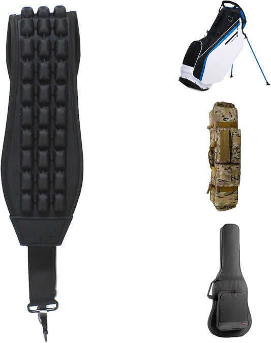 Golf Bag Straps, 3D Air Cushion Anti-Gravity Relieve Stress Universal Adjustable Replacement Strap for Guitar Bag/Fishing Bag/Travel Bag/Medium and Large Backpack