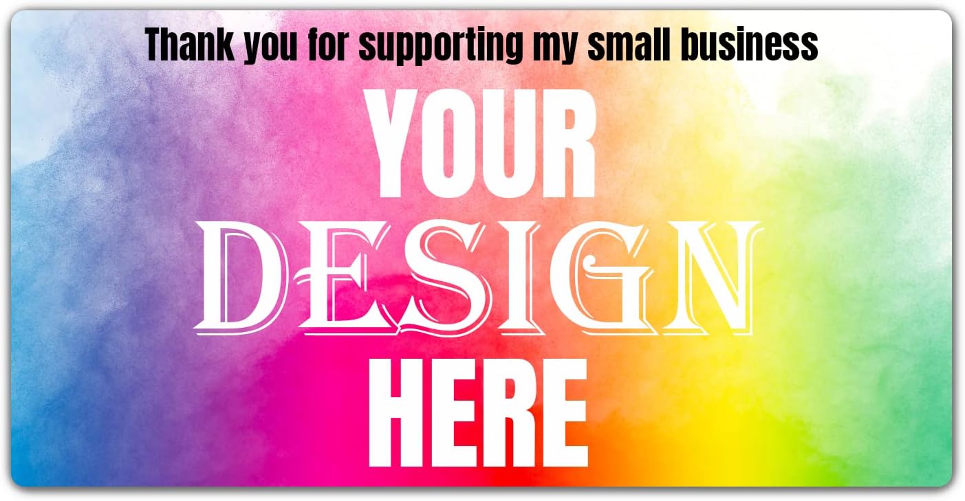 100-500 Custom Stickers Personalized Labels, Customized Stickers with Any Image Logo and Text. Custom Stickers for Business LogoThank You Labels,etc. (Rectangle,5X3 Inch)