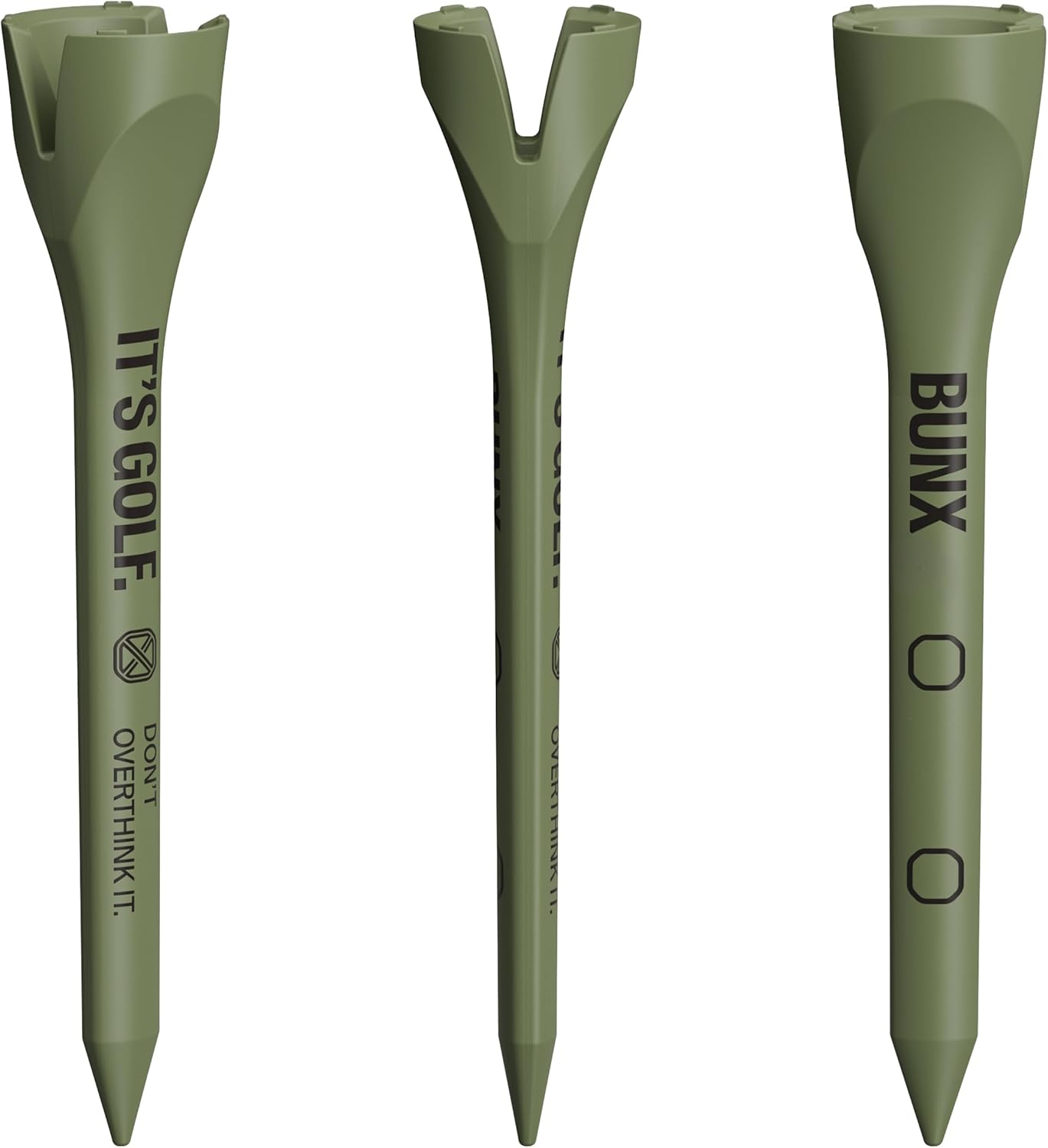 BUNX Golf Tees – Strong Plastic Tee 2.75" | Unbreakable 3X Stronger | Best Golf Accessories for Men or Women | 27-Pack | No Friction Head for Distance | V-Slot for Straight Shots