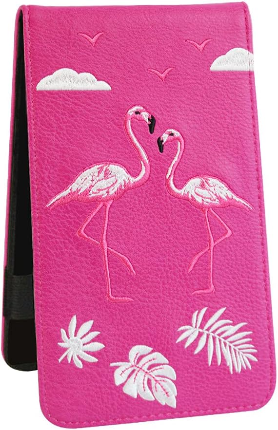 Myartte Golf Scorecard Holder Cover Yardage Book Cover with Golf Ball Marker and A Free Pencil 4.5 × 7.5 inches Black Blue Pink Multi-Color