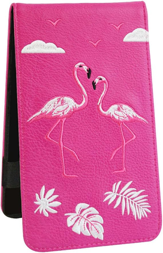 Myartte Golf Scorecard Holder Cover Yardage Book Cover with Golf Ball Marker and A Free Pencil 4.5 × 7.5 inches Black Blue Pink Multi-Color