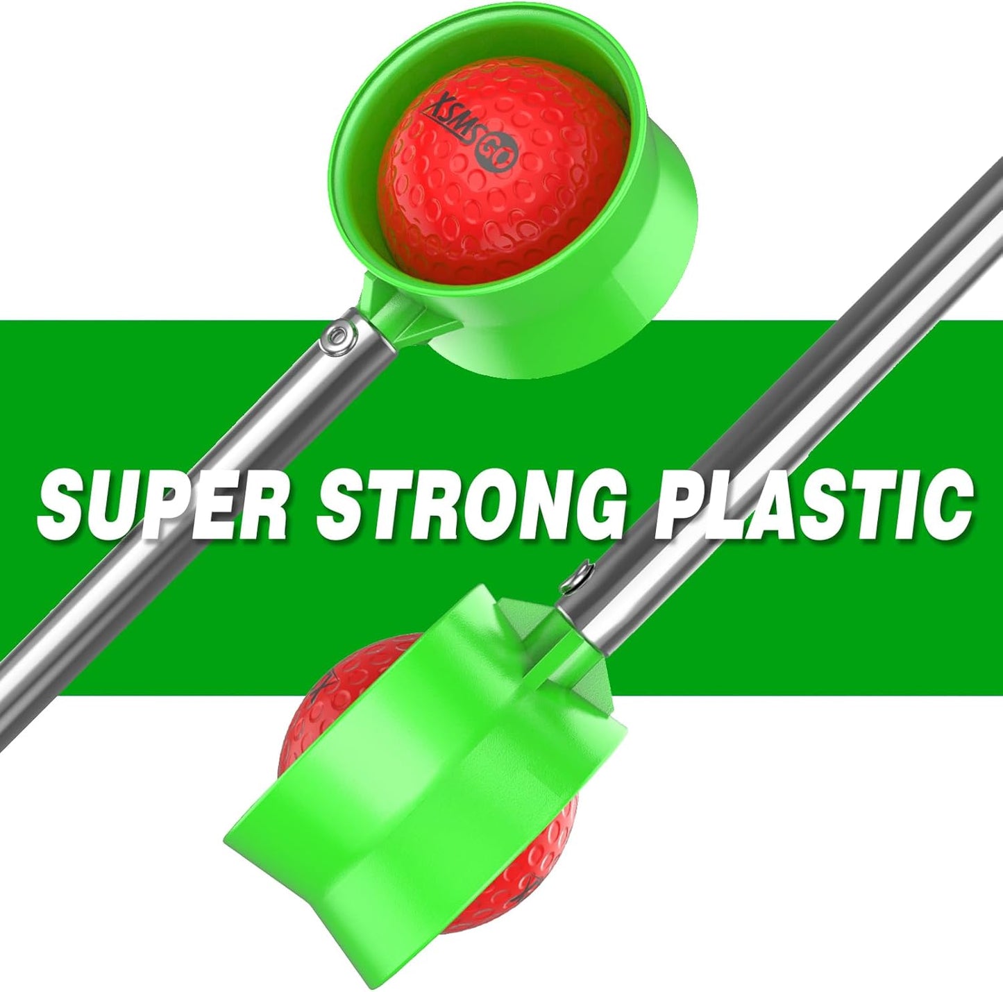 9Ft/12Ft Telescopic Stainless Steel Golf Ball Retriever for Water, High Durability Double Sided Golf Ball Picker Upper, Men's and Women's Golf Accessories Gifts.