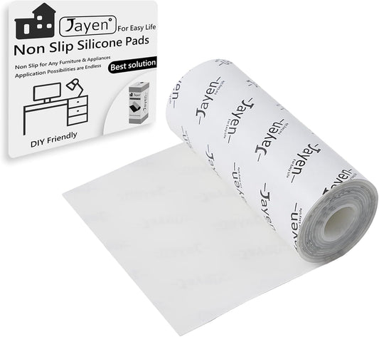 Non Slip Self Adhesive Silicone Cuttable Furniture Pads - 5x40 inch Anti-Sliding Rubber Floor Protectors for Any Furniture and Appliances