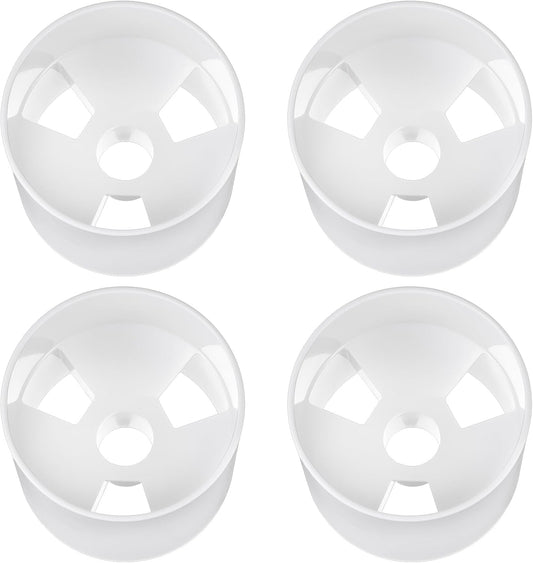 4PCS White Golf Hole Cups, 3.9" Depth & 4.3" Diameter, ABS Plastic Putting Green Cups with Drain Holes for Outdoor Backyard Practice