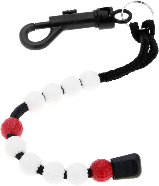 MUXSAM 1 Piece Golf Beads Score Counter with Clip, Golf Stroke Score Count Keeper Putting Score Counter for Referee Caddy Golfer
