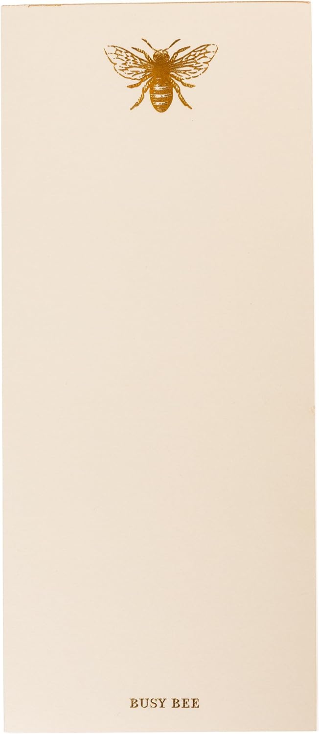 Graphique Bee Designer List Pad Luxe Collection, Gold Foil Embossed To-Do Notepad, Writing Pad with150 Pages, 4” x 9.75”