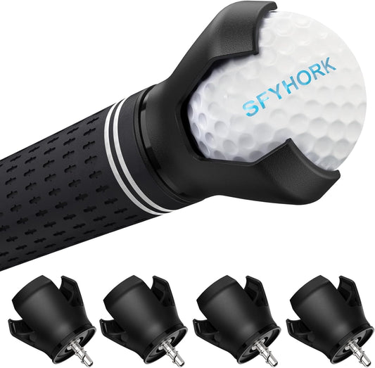 Premium Golf Ball Retriever, 4PCS Durable Golf Ball Grabber and Picker for All Kinds of Putter Handles, Golf Ball Retrievers Pick Up Tool for Quick Installation