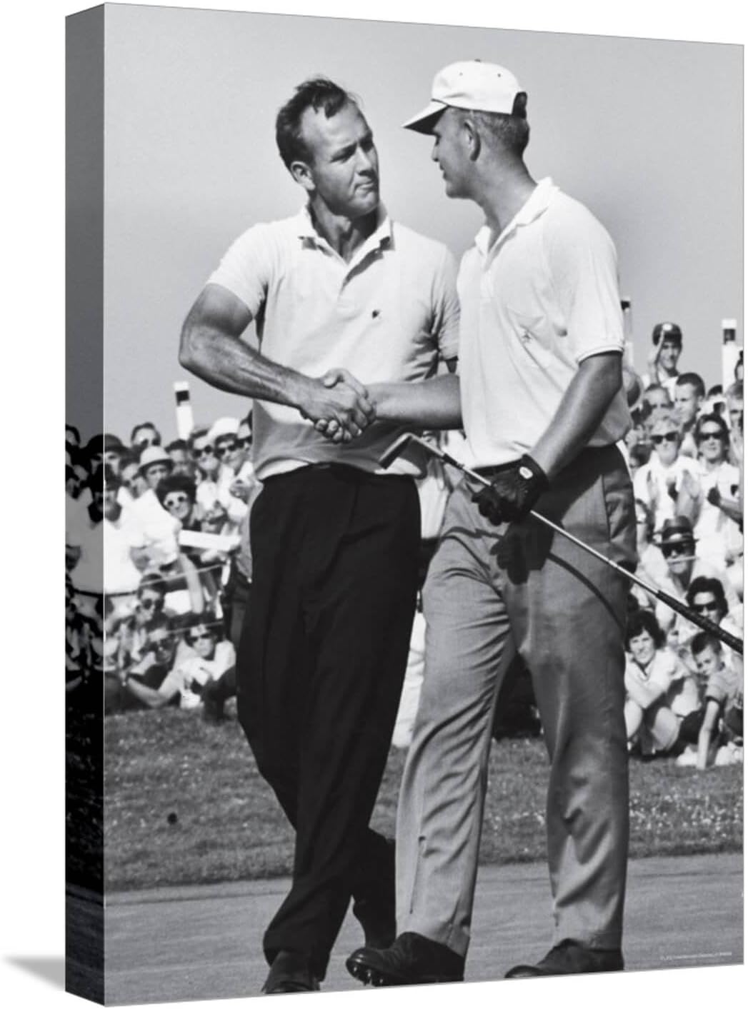 ART.COM Stretched Canvas Print Golfer Jack Nicklaus and Arnold Palmer During National Open Tournament by John Dominis, 12" x 16"