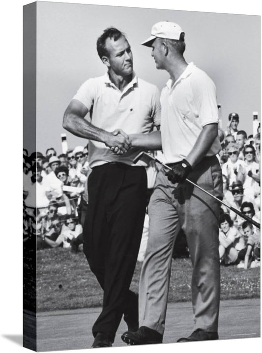 ART.COM Stretched Canvas Print Golfer Jack Nicklaus and Arnold Palmer During National Open Tournament by John Dominis, 12" x 16"