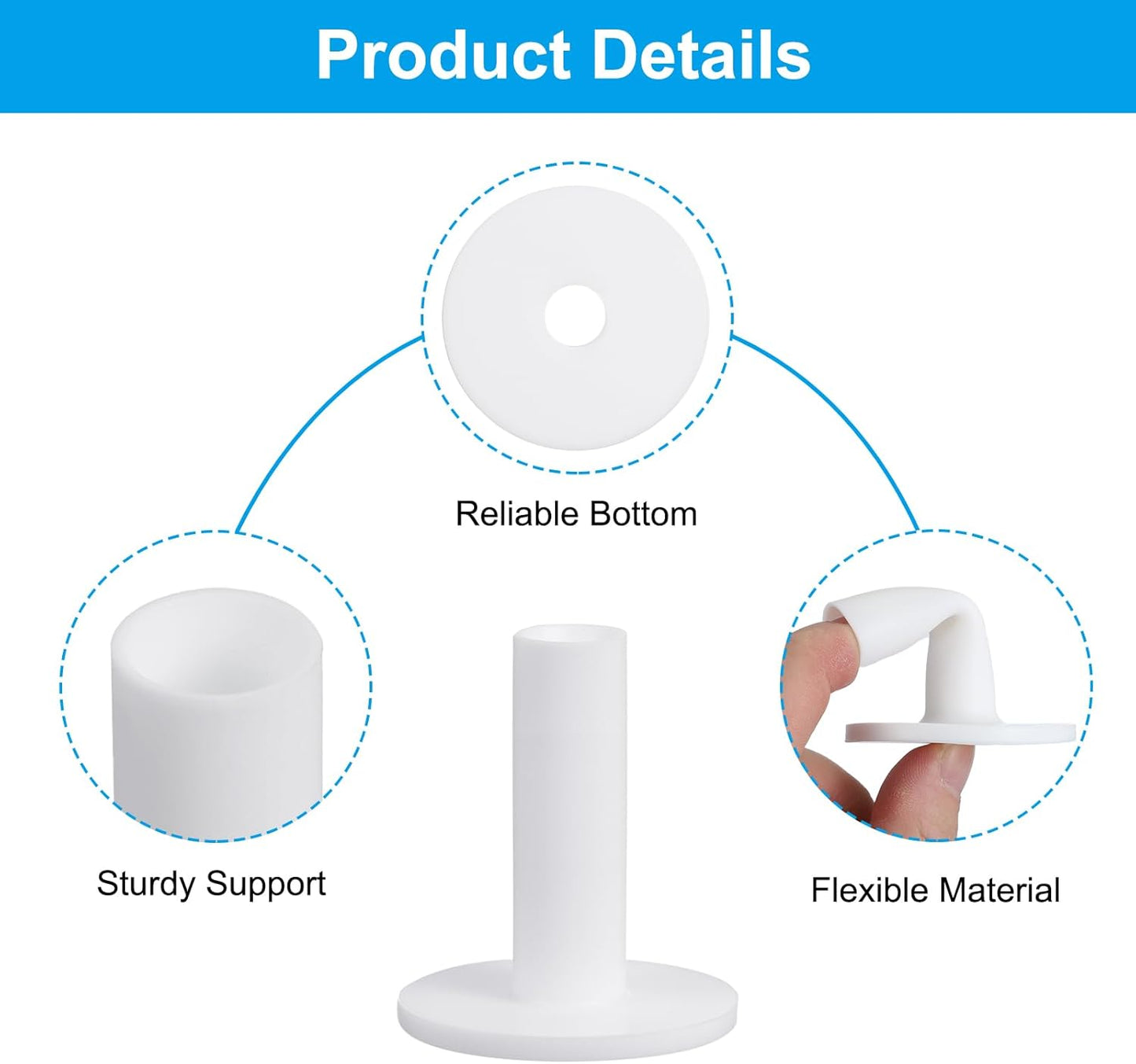 PATIKIL Rubber Golf Tees, Tall Practice Training Driving Range Tee Stable Ball Holder