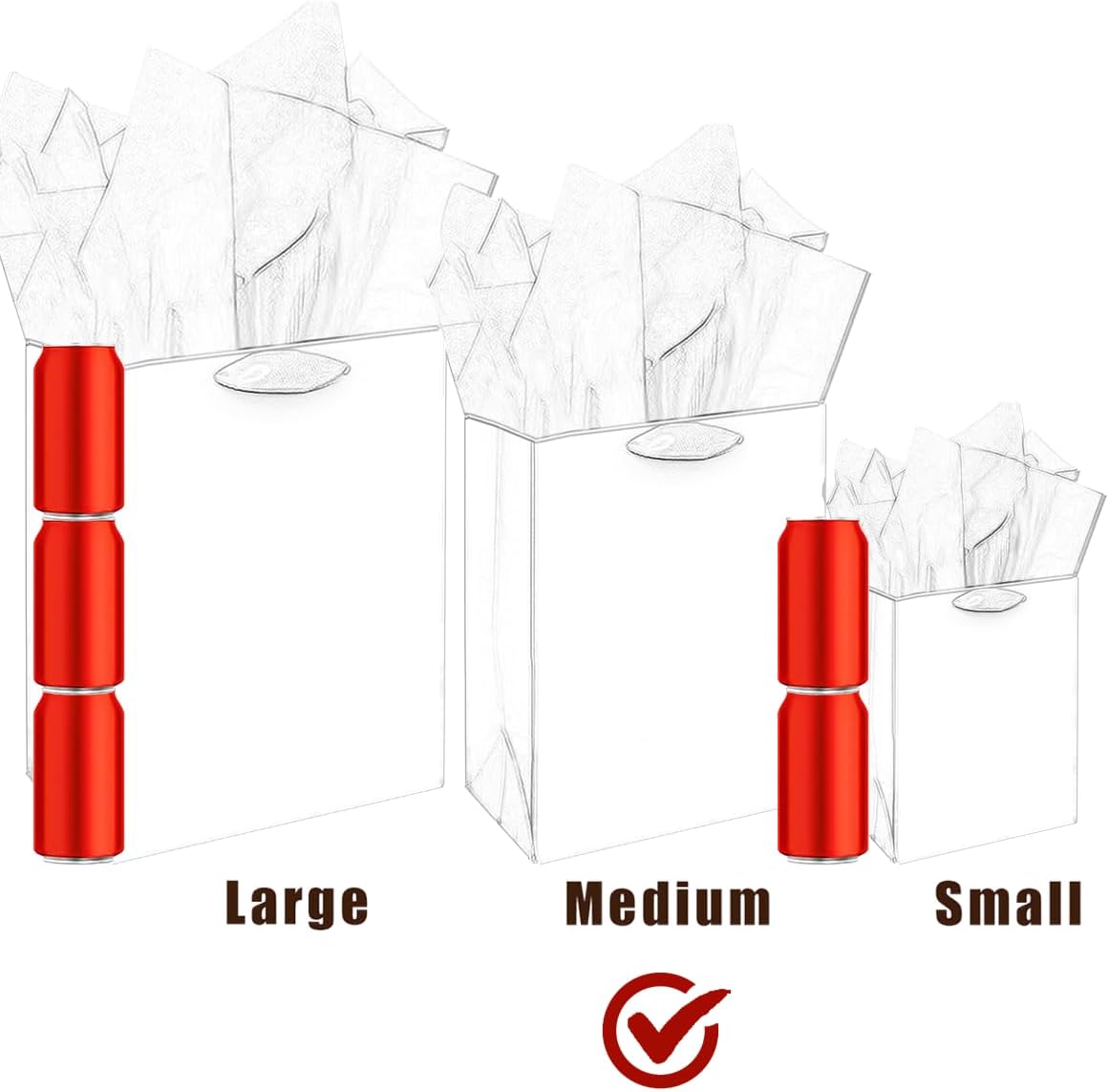 Gcardist Dragon Fruit Gift Bags with Tissue Paper for Wedding, Birthday, Party Supplies-7.9"x4.3"x9.6" Medium Size Cardboard Gift Bags（16pcs Bags +32pcs Tissue Paper ）