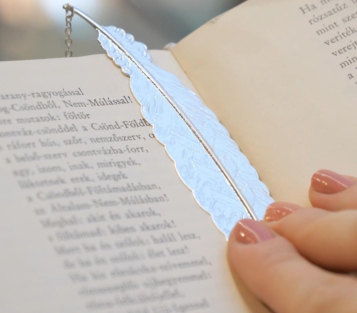 Toirxarn Silver Feather Bookmark with Butterfly Charm – Christmas Gifts for Women, Mom, Teachers, Book Lovers – Stocking Stuffers, Secret Santa, Birthday & Holiday Gift Box