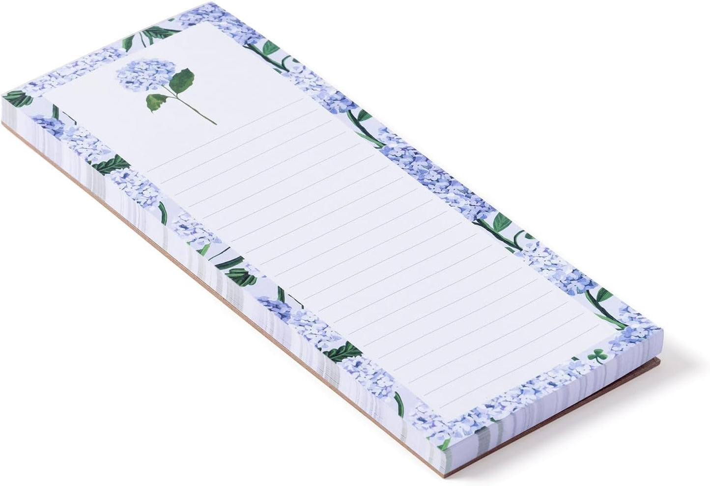 WORLD TRAVELER Eccolo Thimblepress To Do List Notepad, Hydrangea To Do Magnetic Shopping List Pad for Fridge and Home, Lined Message Pad for Kitchen, 100 Pull-Off Sheets (4x10 Inches)