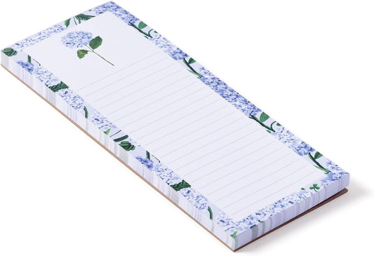 WORLD TRAVELER Eccolo Thimblepress To Do List Notepad, Hydrangea To Do Magnetic Shopping List Pad for Fridge and Home, Lined Message Pad for Kitchen, 100 Pull-Off Sheets (4x10 Inches)