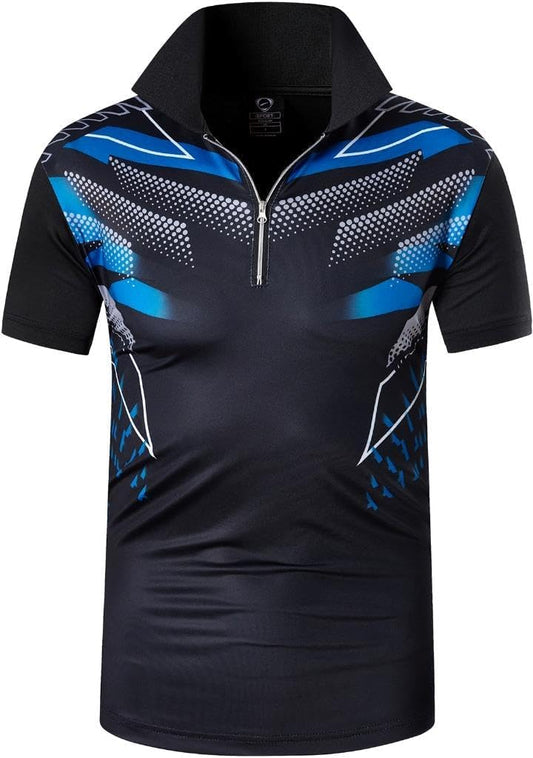 jeansian Men's Sport Outdoor Quick Dry Fit Short Sleeves Polo Tee Shirt Tshirt T-Shirt Tops Golf Tennis Bowling LSL195