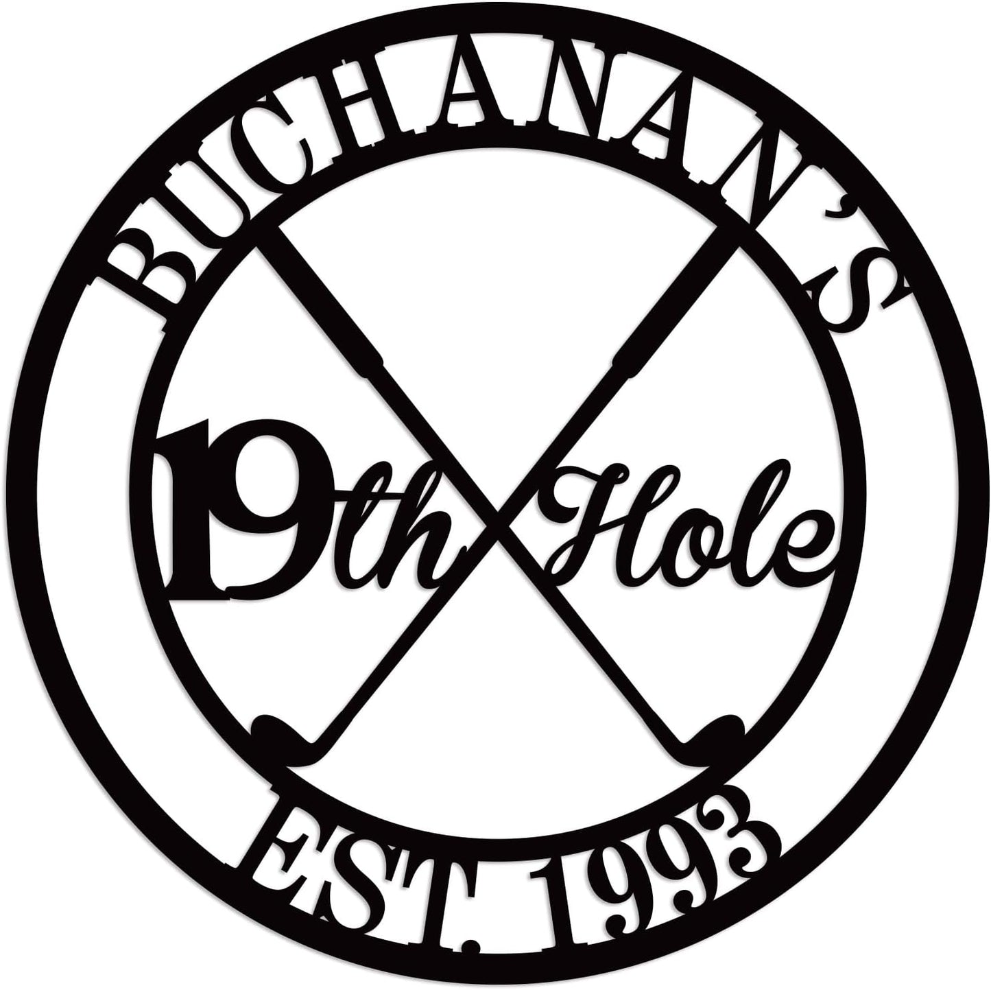 Personalized 19th Hole Metal Sign, Personalized Golf Sign, Golf Mancave Sign, Custom Golf Gifts for Men, Golfer Gifts, Boyfriend, Husband, Dad