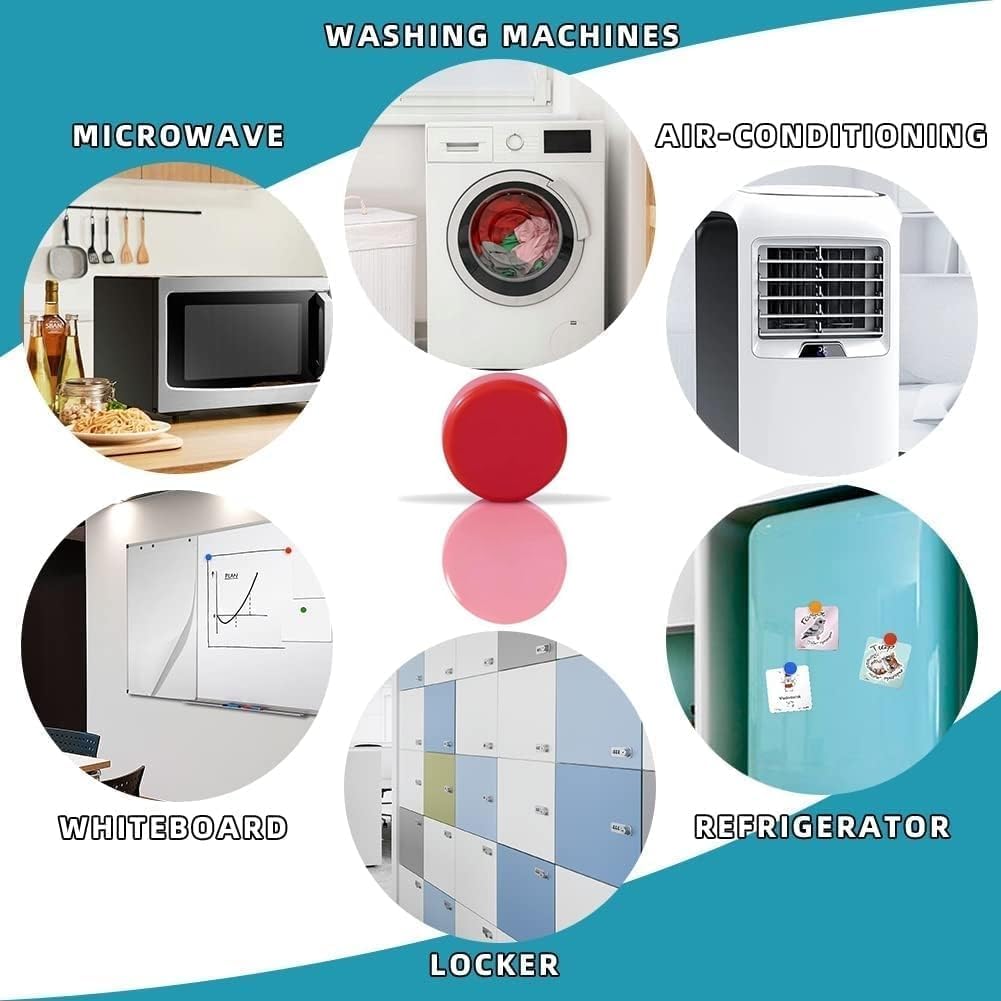 Qualsen Fridge Magnets, 50Pcs Refrigerator Magnets, Small Magnet for Whiteboard, Mini Cute for Fridge, Locker, White Board, Kitchen, Office, Classroom (Blue+Green)