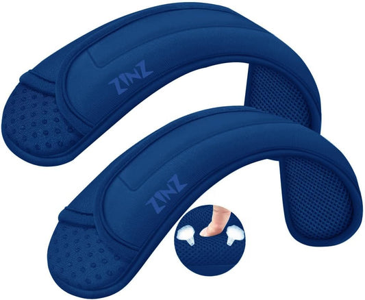 ZINZ 2-Pack Universal Shoulder Pad with Ultra thick Cushion for Bag Luggage Bag Crossbody, Plus Long & Anti-Slip & Breathable,Blue