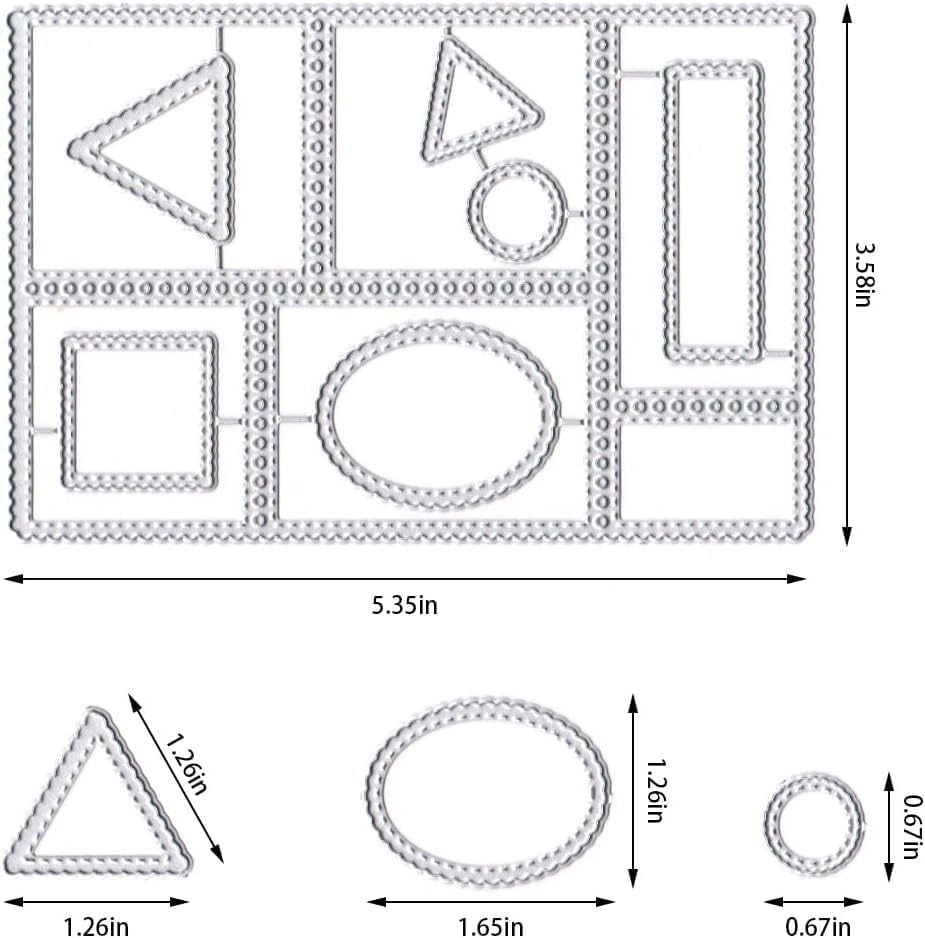 Lapoo Cutting Die for Scrapbooking, 3D Backgrounds Frame New Cutting Dies DIY Album Card Making Decor Paper Craft Metal Die Cuts Party Decorations (Postage Stamp 5.4 x 3.6 in)
