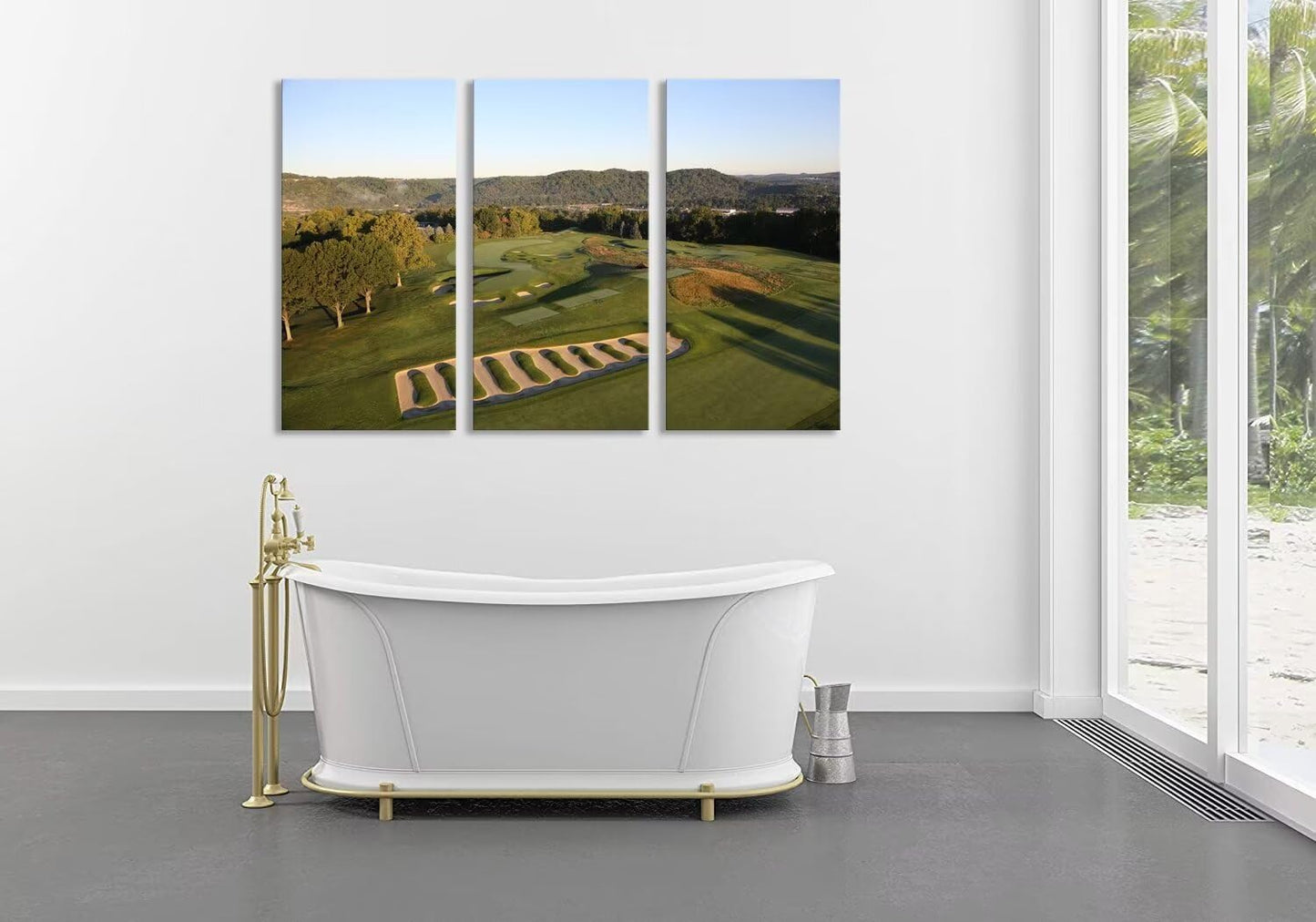 Oakmont Country Golf Club Wall Art for Living Room Bedroom Bathroom Home Decorations Oakmount Golf Art Golf Pictures Posters Framed Artwork Canvas Prints Ready to Hang(14''W x 28''H x3)