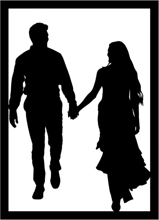 Metal Silhouette Portrait from Photo – Custom Wall Art for Couples, Anniversary or Wedding Gift, Made to Order – While stock is shown for listing purposes, each piece is custom-made based on your photo and personalization details.