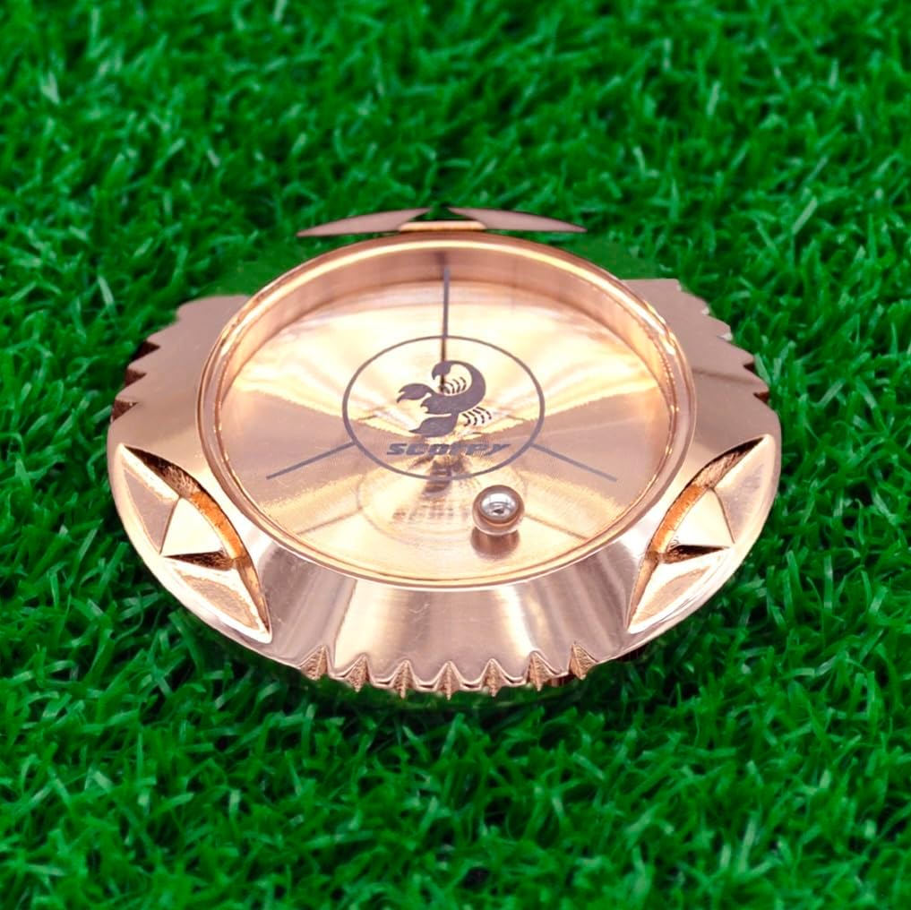 scorpy Golf Level Ball Marker with Metal Bead and Hat Clip, High Precision Putting Green Reading Aid Golf Accessories, Precision Alignment Tool for Perfect Putts